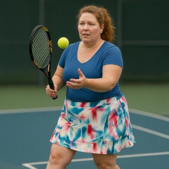 Chico's Skort NWT Size 4 (20) Zenergy UPF Pleat Colorful Kawaii Pockets Pull-On - Picture 1 of 8